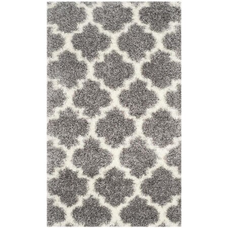 Safavieh Montreal Shag Small Rectangle RugGrey & Ivory 3 x 5 ft. SGM832D-3